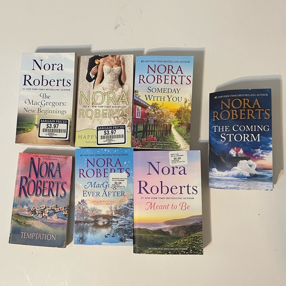 Nora Roberts Book Lot Of 7 PB Chances, Temptation, Someday With You